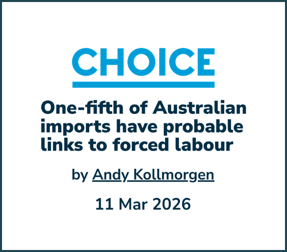 Fiona David commenting on links to forced labour in Australian imports