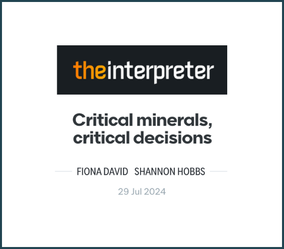 The Lowy Interpreter - Human rights and modern slavery risks within critical mineral supply chains July 2024