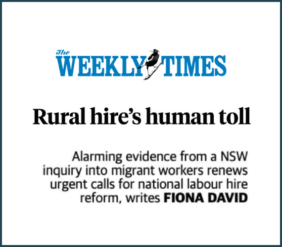 The Weekly Times - The human toll of labour hire exploitation 2025