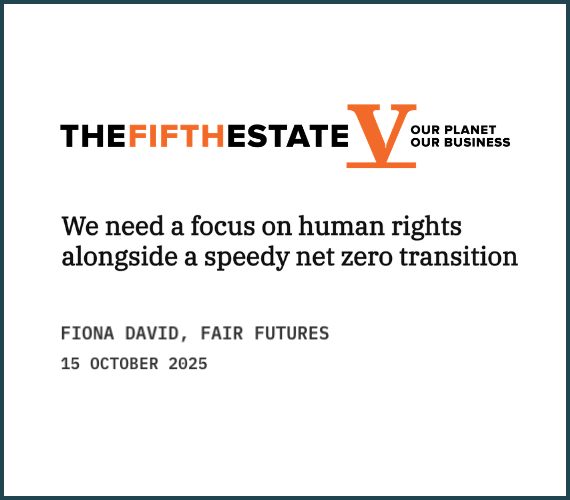 Fiona David The Fifth Estate Human Rights and Net Zero